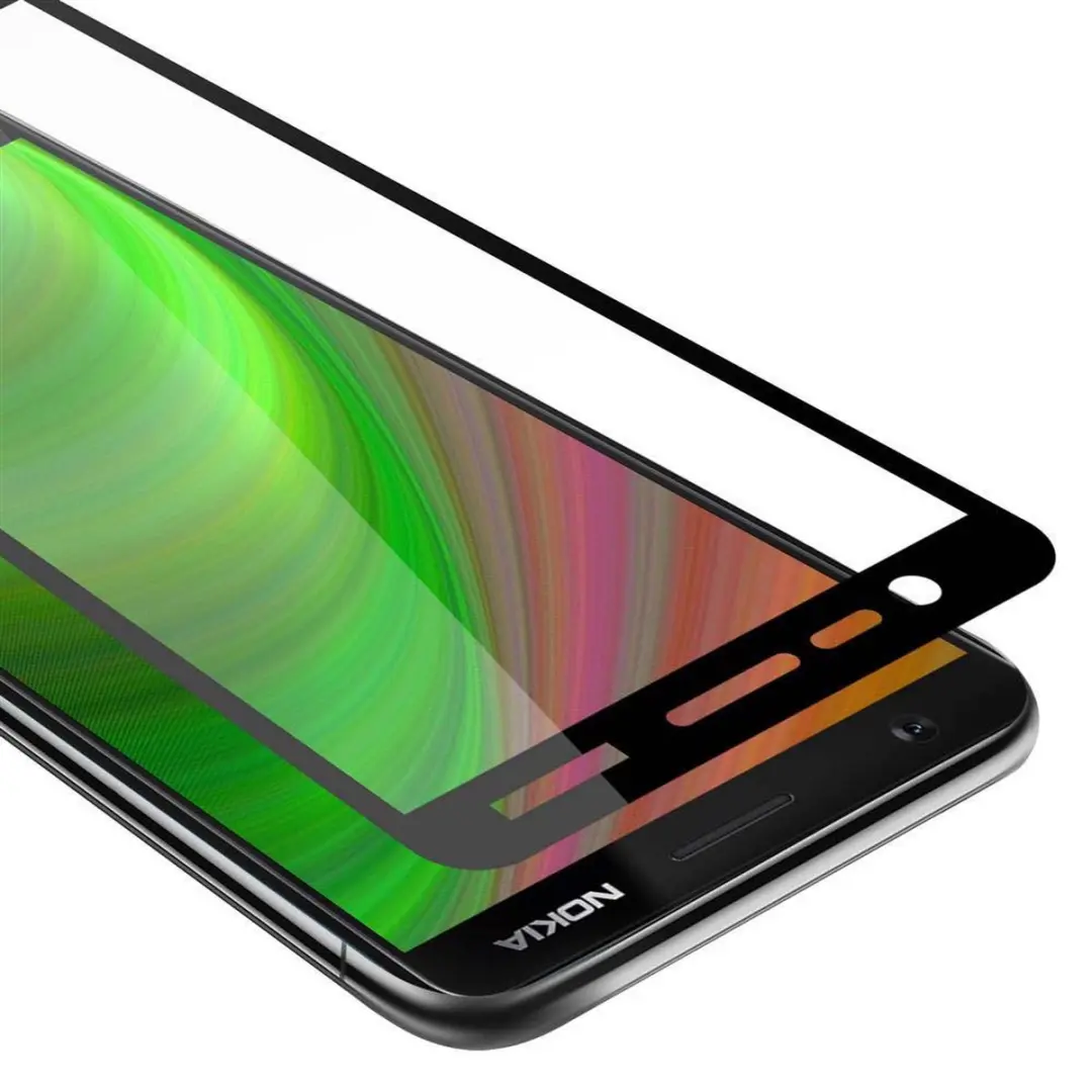 Cadorabo Screenprotector geschikt voor Nokia 5.1 Volledig scherm pantserfolie Be