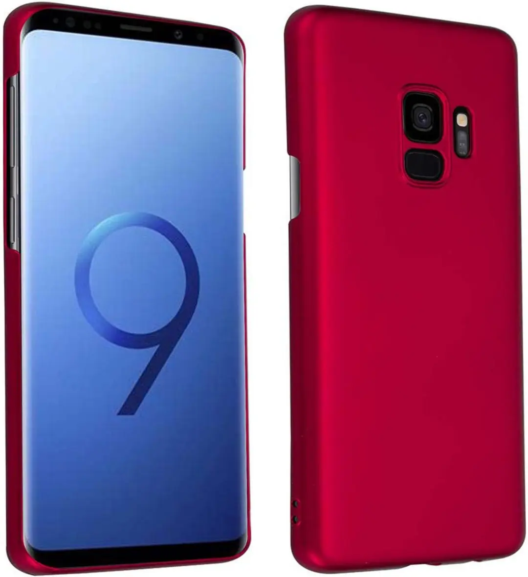 Cadorabo Hoesje geschikt voor Samsung Galaxy S9 in METAAL ROOD