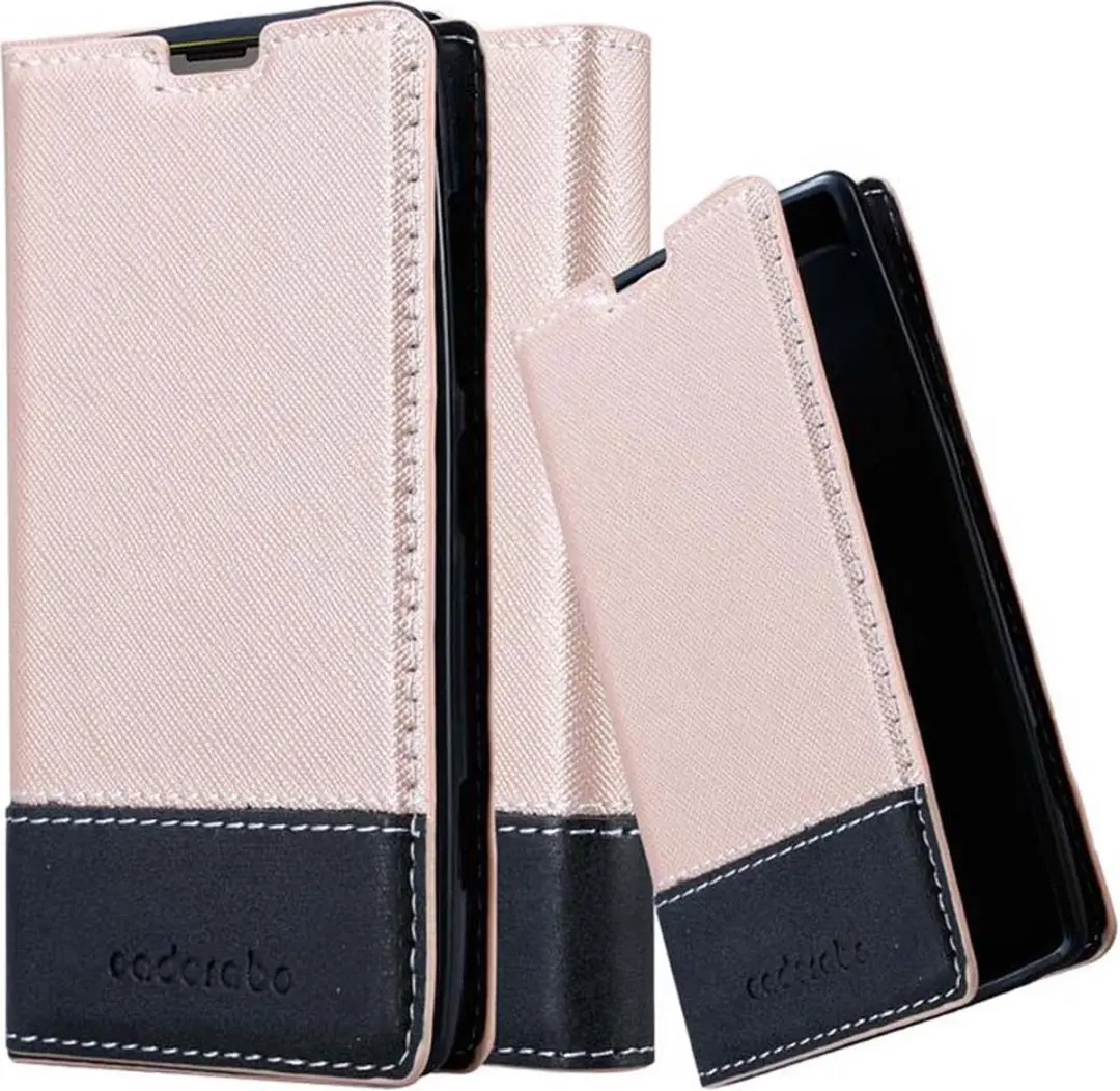 Cadorabo Hoesje geschikt voor Nokia Lumia 520 / 521 in ROSE GOUD ZWART