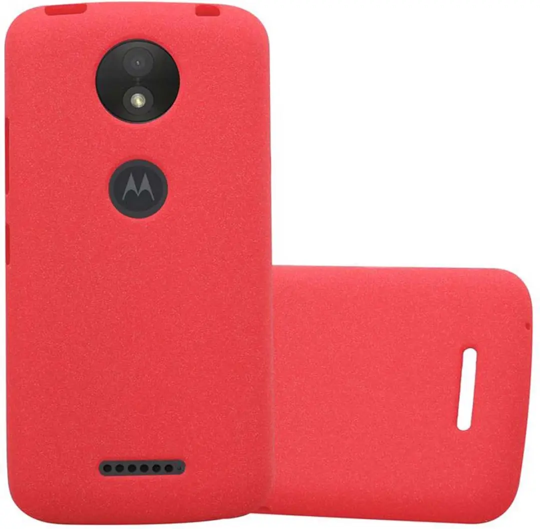 Cadorabo Hoesje geschikt voor Motorola MOTO C PLUS in FROST ROOD
