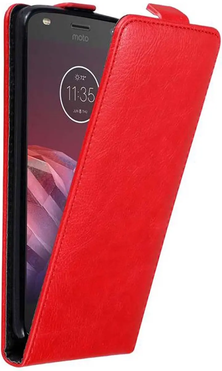 Cadorabo Hoesje geschikt voor Motorola MOTO Z2 in APPEL ROOD