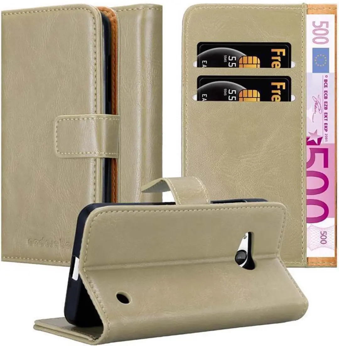 Cadorabo Hoesje geschikt voor Nokia Lumia 550 in CAPPUCCINO BRUIN