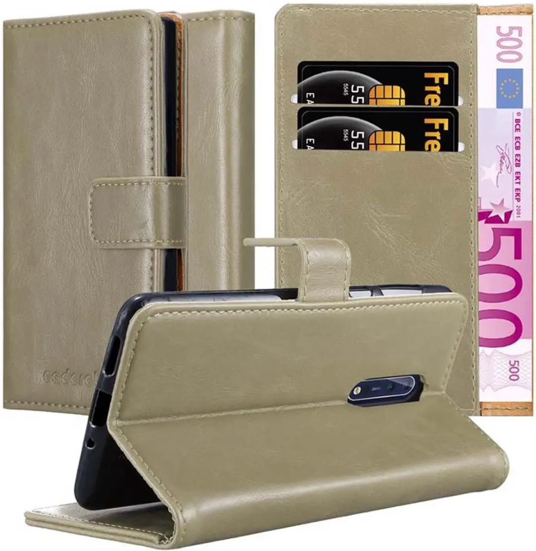 Cadorabo Hoesje geschikt voor Nokia 8 2017 in CAPPUCCINO BRUIN