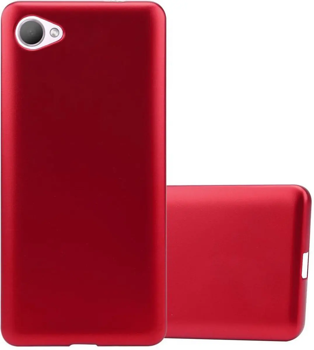 Cadorabo Hoesje geschikt voor HTC Desire 12 in METALLIC ROOD