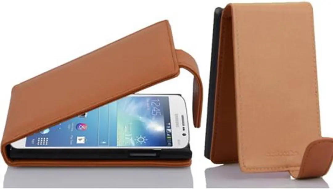 Cadorabo Hoesje geschikt voor Samsung Galaxy MEGA 5.8 in COGNAC BRUIN