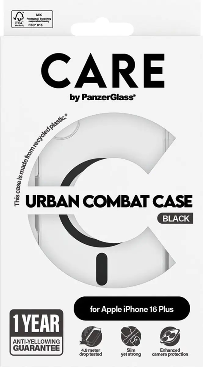 PanzerGlass CARE Urban Combat Hoesje iPhone 16 Plus - Blauw - afbeelding 4 van 6