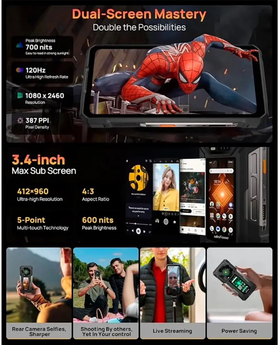 Ulefone Armor 33 Pro Robuuste Telefoon 512GB - Zwart - afbeelding 3 van 6