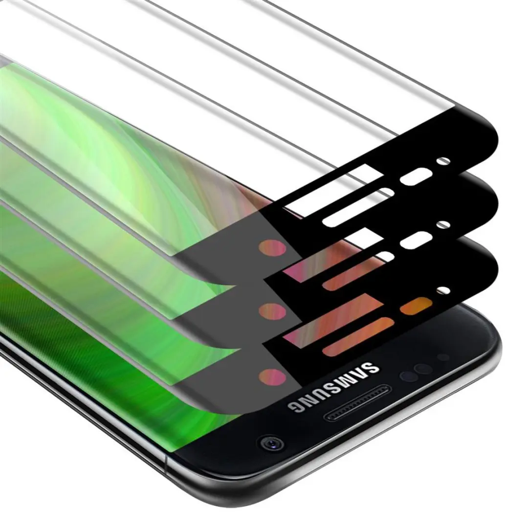 Cadorabo 3x Screenprotector geschikt voor Samsung Galaxy S7 Volledig scherm pant