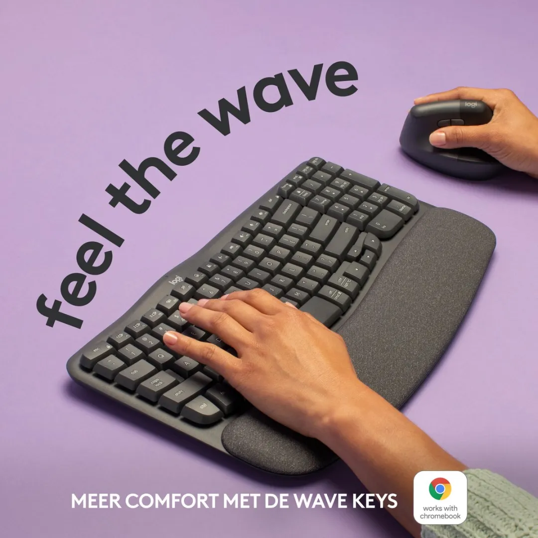 Logitech Wave Keys Draadloos Toetsenbord 920-012304 - Grafiet