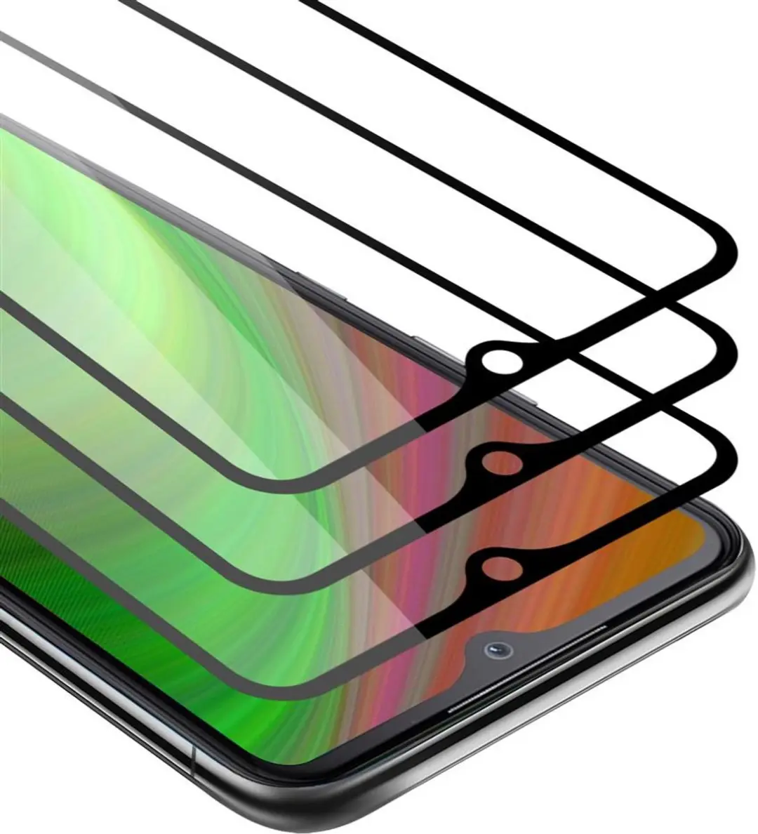 Cadorabo 3x Screenprotector geschikt voor LG KQ51 Volledig scherm pantserfolie B