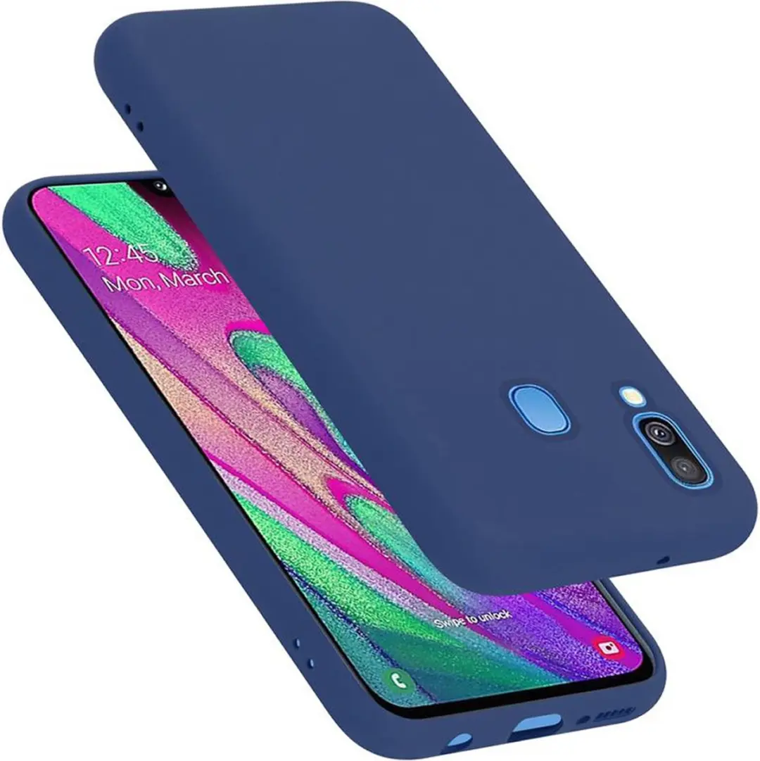 Cadorabo Hoesje geschikt voor Samsung Galaxy A40 in LIQUID BLAUW