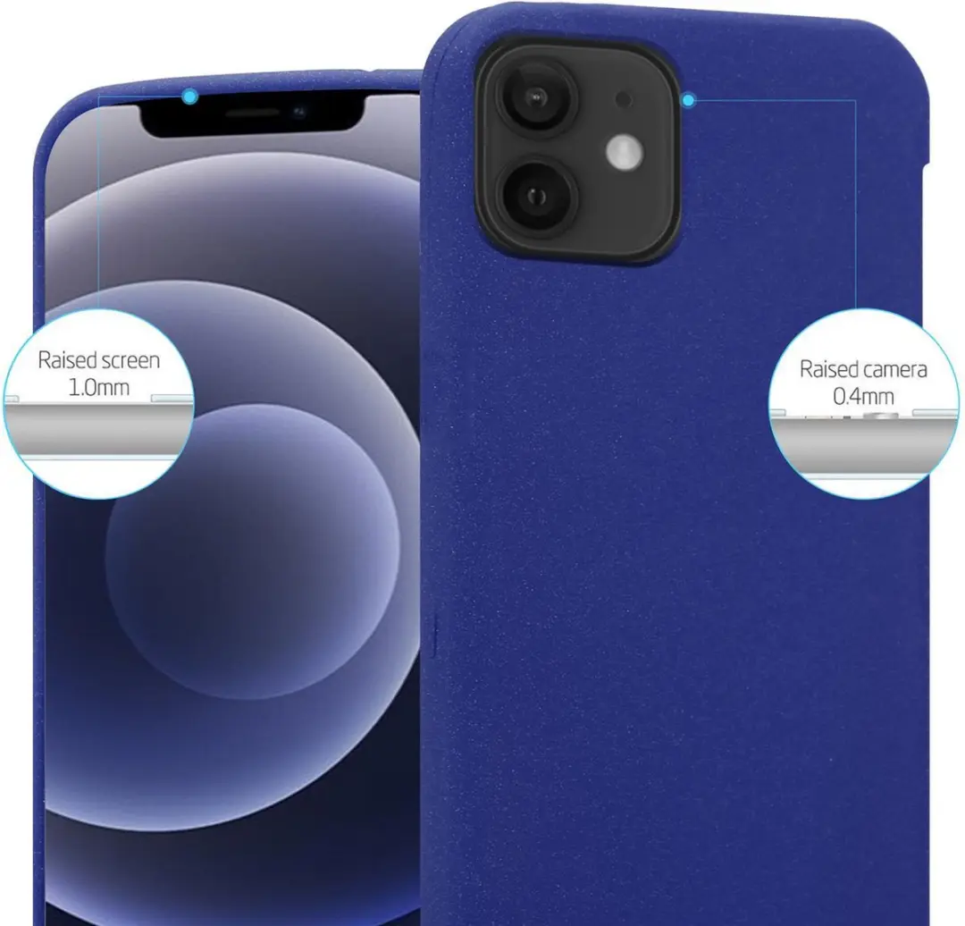 Cadorabo Hoesje geschikt voor Apple iPhone 12 / 12 PRO in FROST DONKER BLAUW