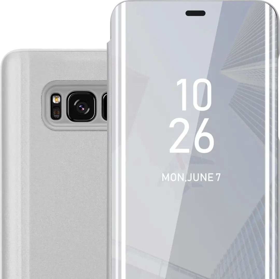 Cadorabo Hoesje geschikt voor Samsung Galaxy S8 in AGAAT ZILVER