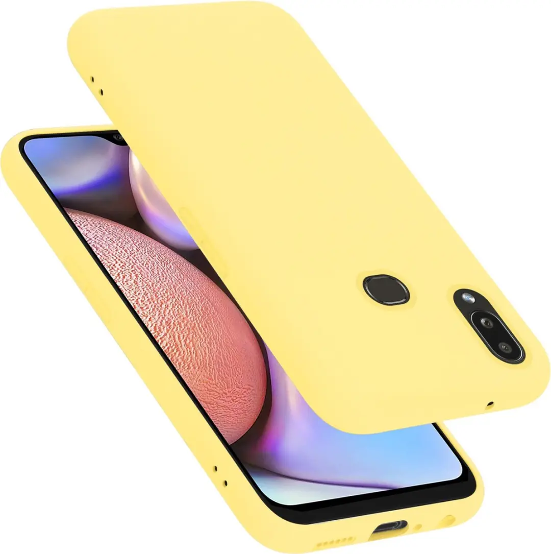 Cadorabo Hoesje geschikt voor Samsung Galaxy A10s / M01s in LIQUID GEEL
