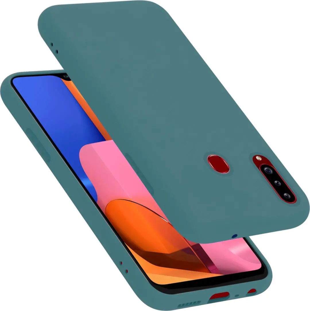 Cadorabo Hoesje geschikt voor Samsung Galaxy A20s in LIQUID GROEN
