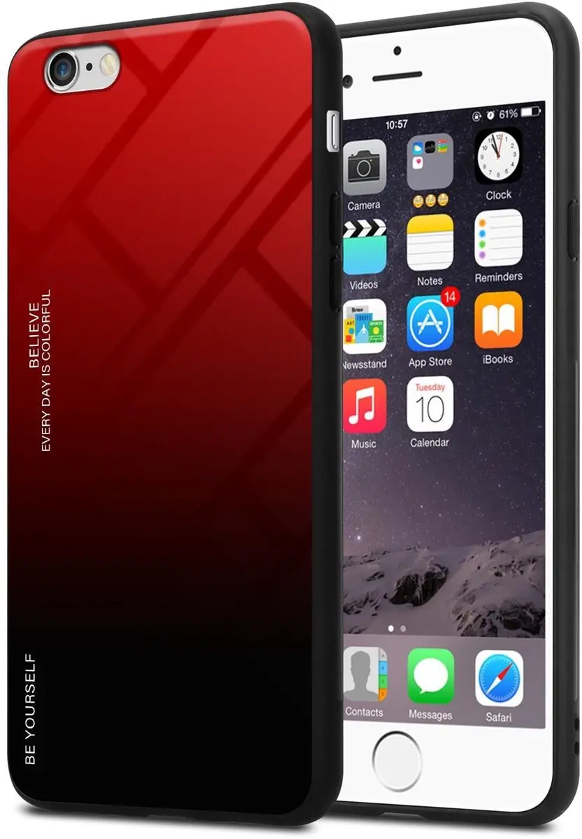 Cadorabo Hoesje geschikt voor Apple iPhone 6 / 6S in ROOD