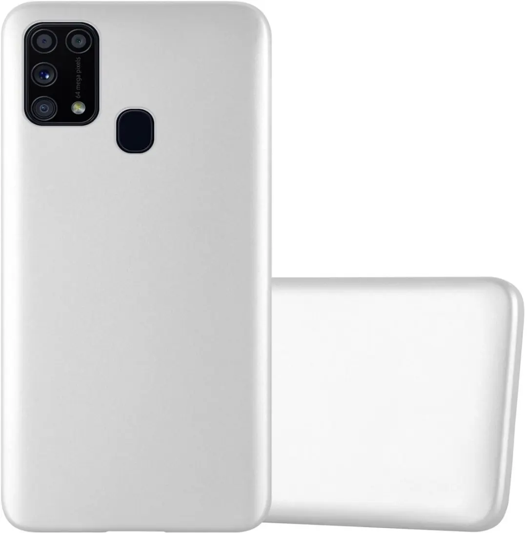 Cadorabo Hoesje geschikt voor Samsung Galaxy M31 in METALLIC ZILVER