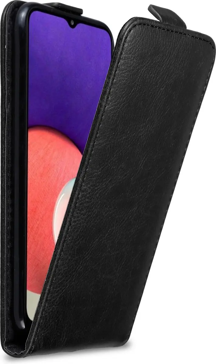 Cadorabo Hoesje geschikt voor Samsung Galaxy A22 5G in ZWARTE NACHT