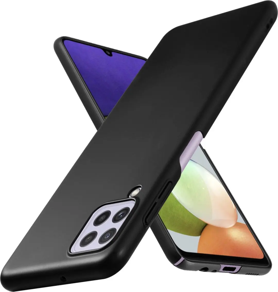 Cadorabo Hoesje geschikt voor Samsung Galaxy A22 4G / M22 / M32 4G in METAAL ZWA