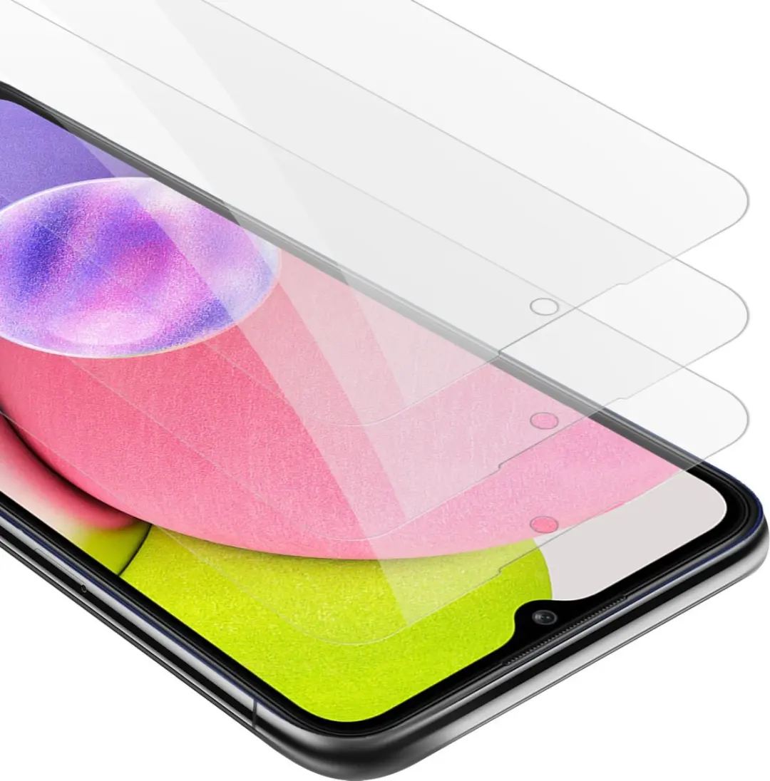 Cadorabo 3x Screenprotector geschikt voor Samsung Galaxy A03s