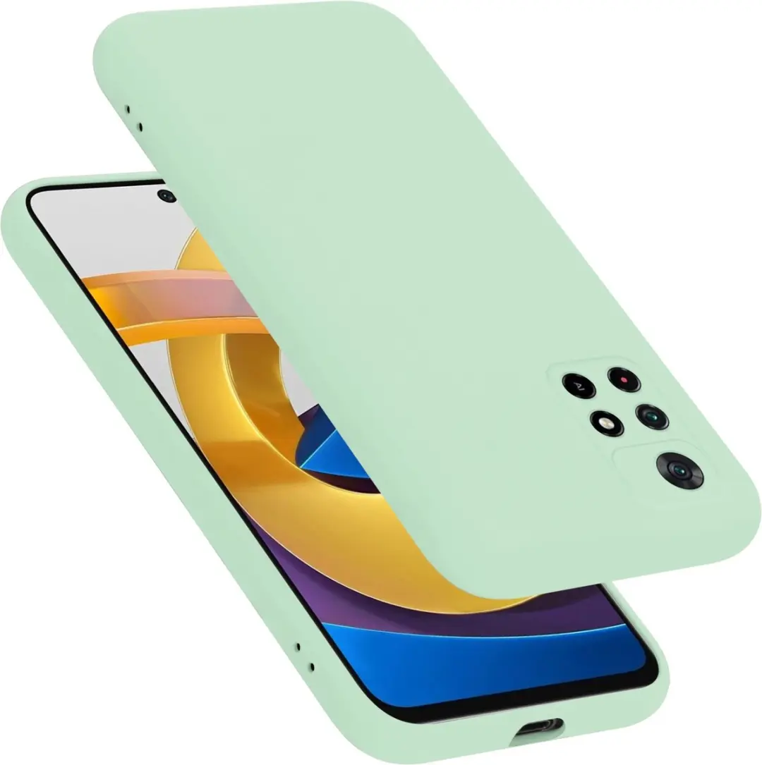 Cadorabo Hoesje geschikt voor Xiaomi POCO M4 PRO 5G in LIQUID LICHT GROEN