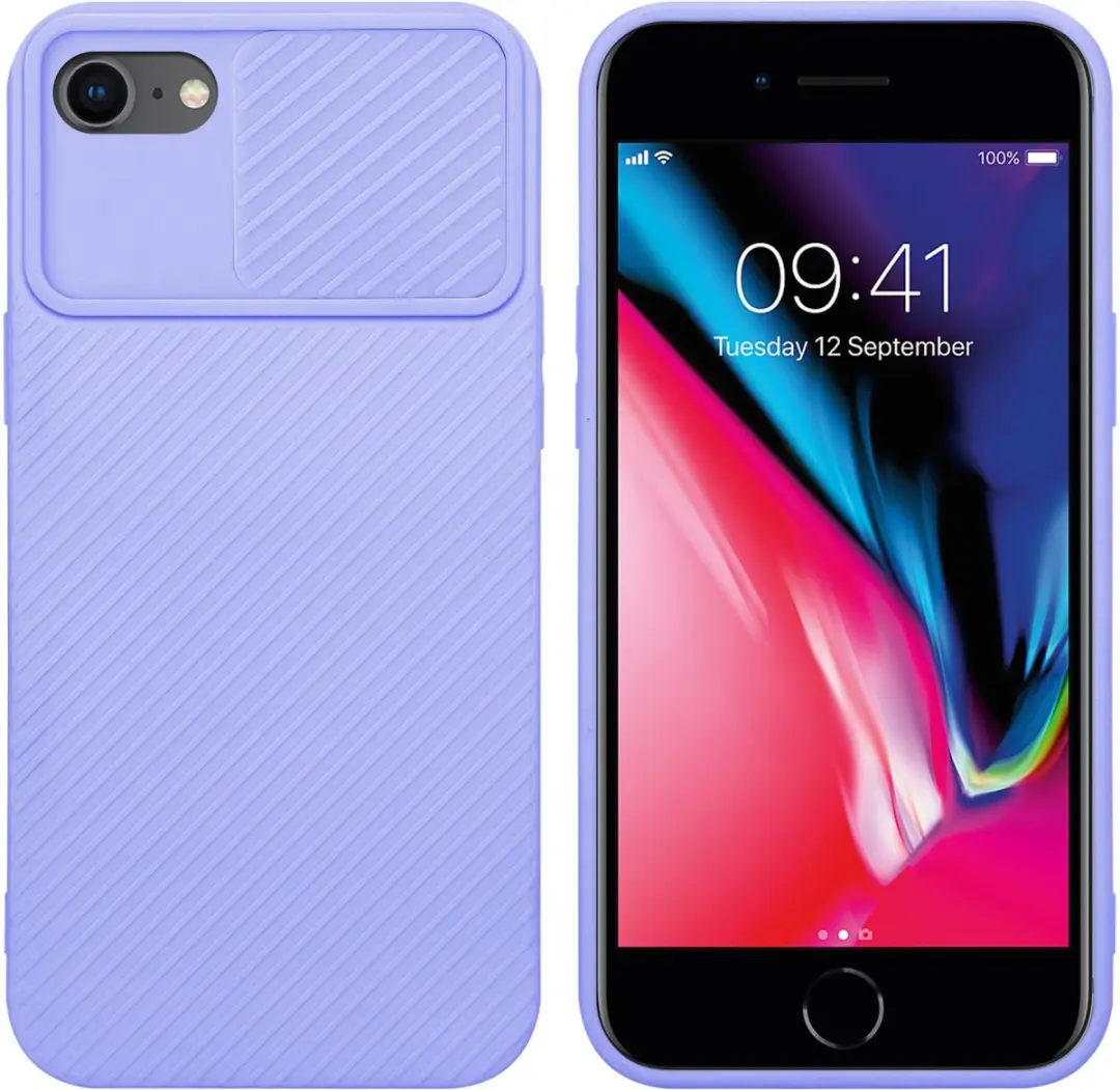 Cadorabo Hoesje geschikt voor Apple iPhone 7 / 7S / 8 / SE 2020 in Bonbon Paars