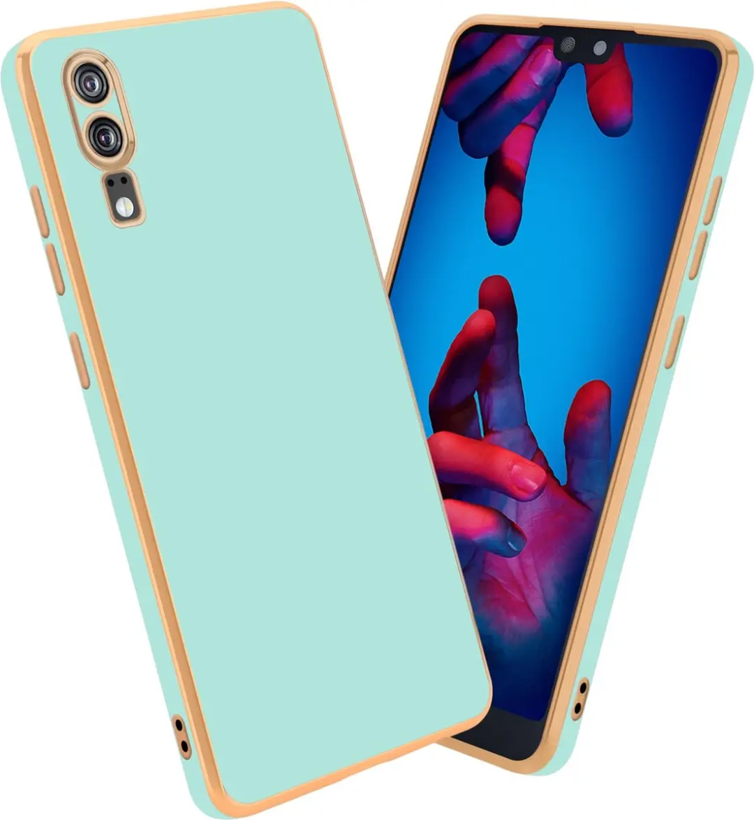 Cadorabo Hoesje geschikt voor Huawei P20 in Glossy Mintgroen