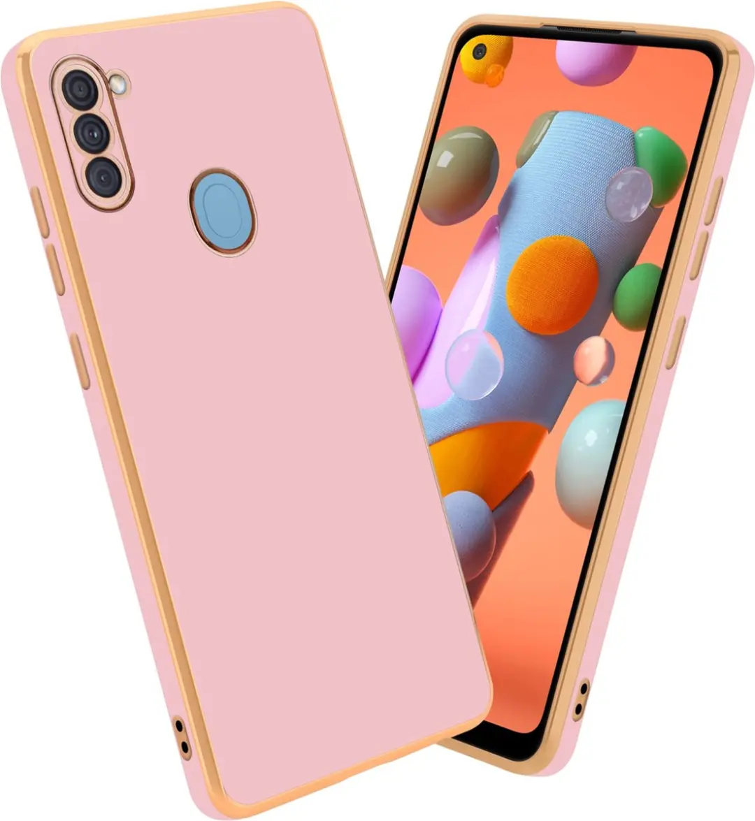 Cadorabo Hoesje geschikt voor Samsung Galaxy A11 / M11 in Glossy Roze