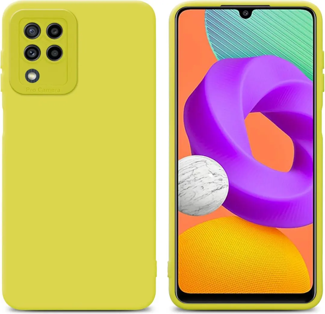 Cadorabo Hoesje geschikt voor Samsung Galaxy M22 / M32 4G in FLUID GEEL