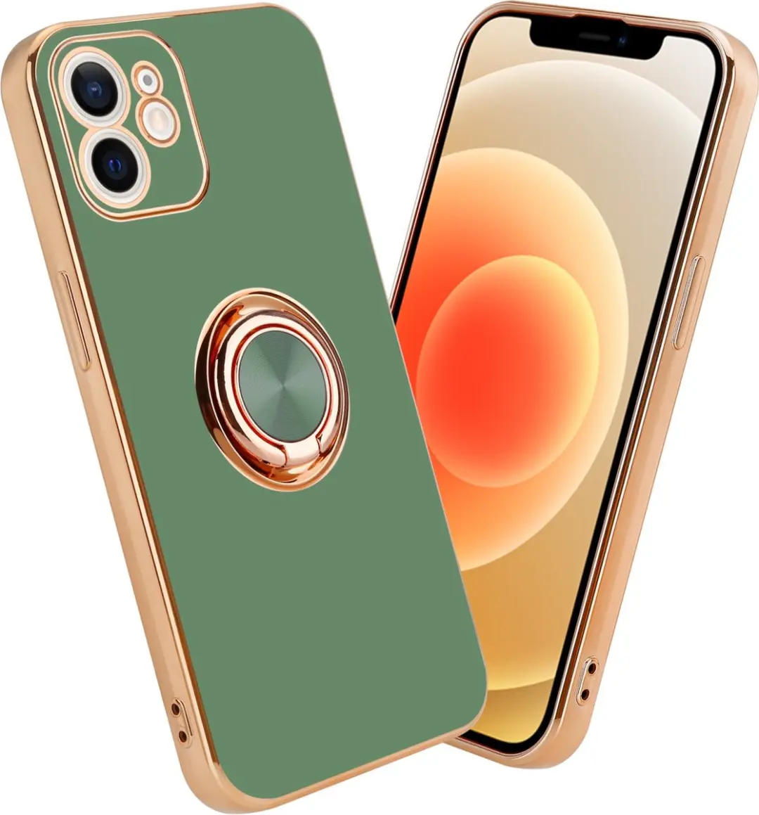 Cadorabo Hoesje geschikt voor Apple iPhone 12 MINI in Glossy Licht Groen