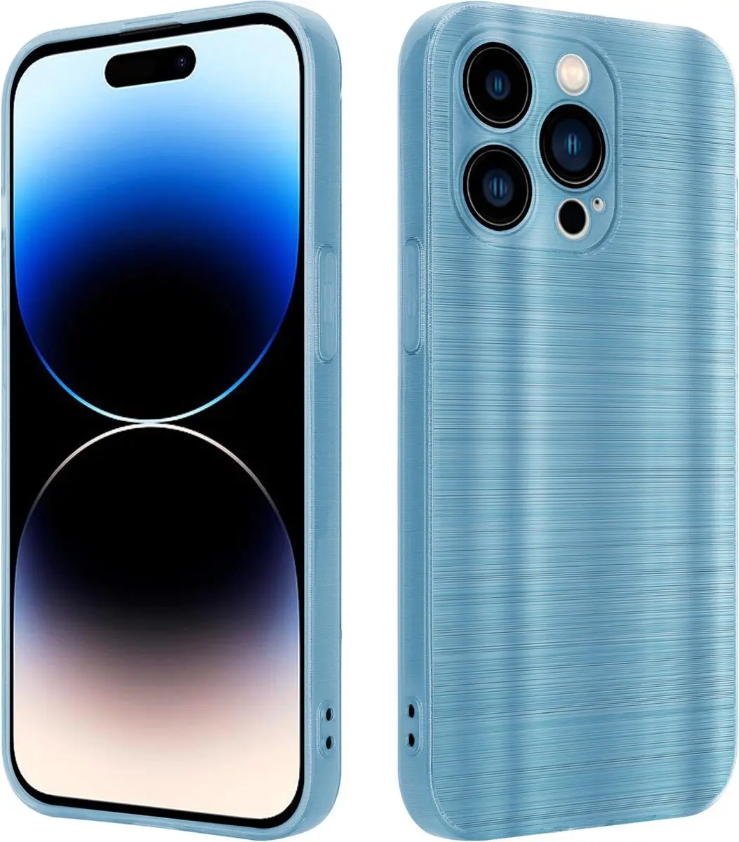 Cadorabo Hoesje geschikt voor Apple iPhone 14 PRO in Brushed Turqoise