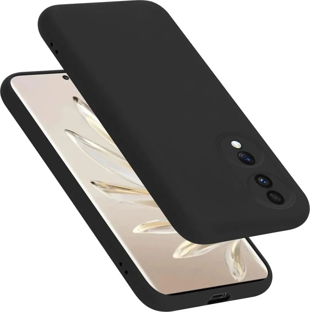 Cadorabo Hoesje geschikt voor Honor 70 in LIQUID ZWART