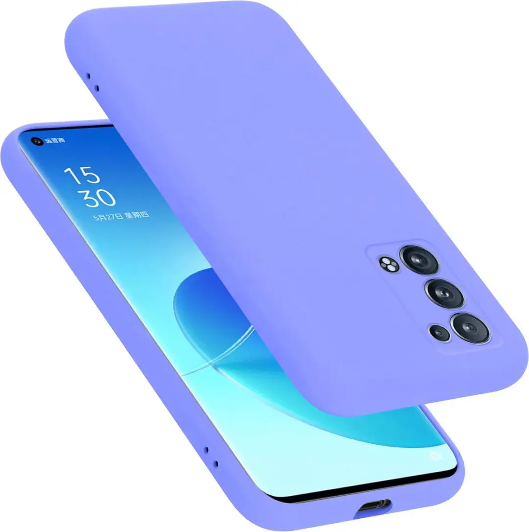 Cadorabo Hoesje geschikt voor Oppo Reno6 PRO 5G in LIQUID LICHT PAARS