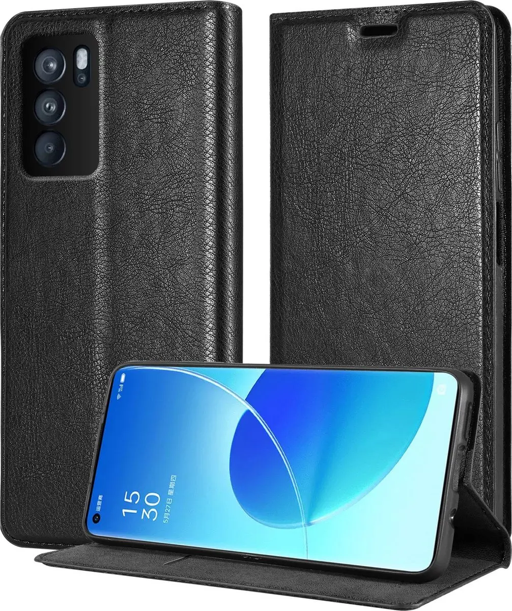 Cadorabo Hoesje geschikt voor Oppo Reno6 PRO 5G in ZWARTE NACHT