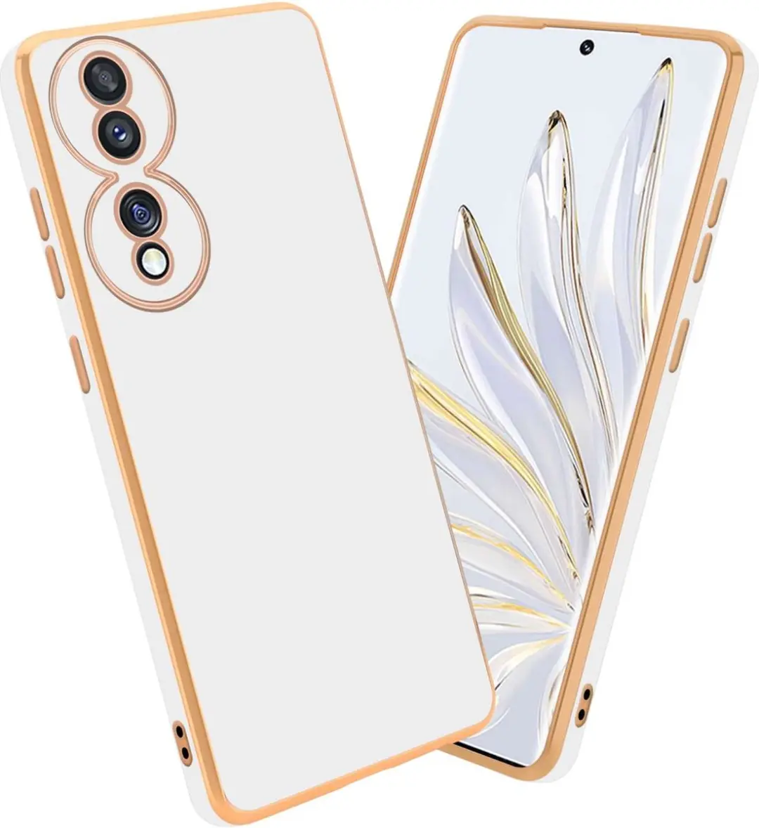 Cadorabo Hoesje geschikt voor Honor 70 in Glossy Wit