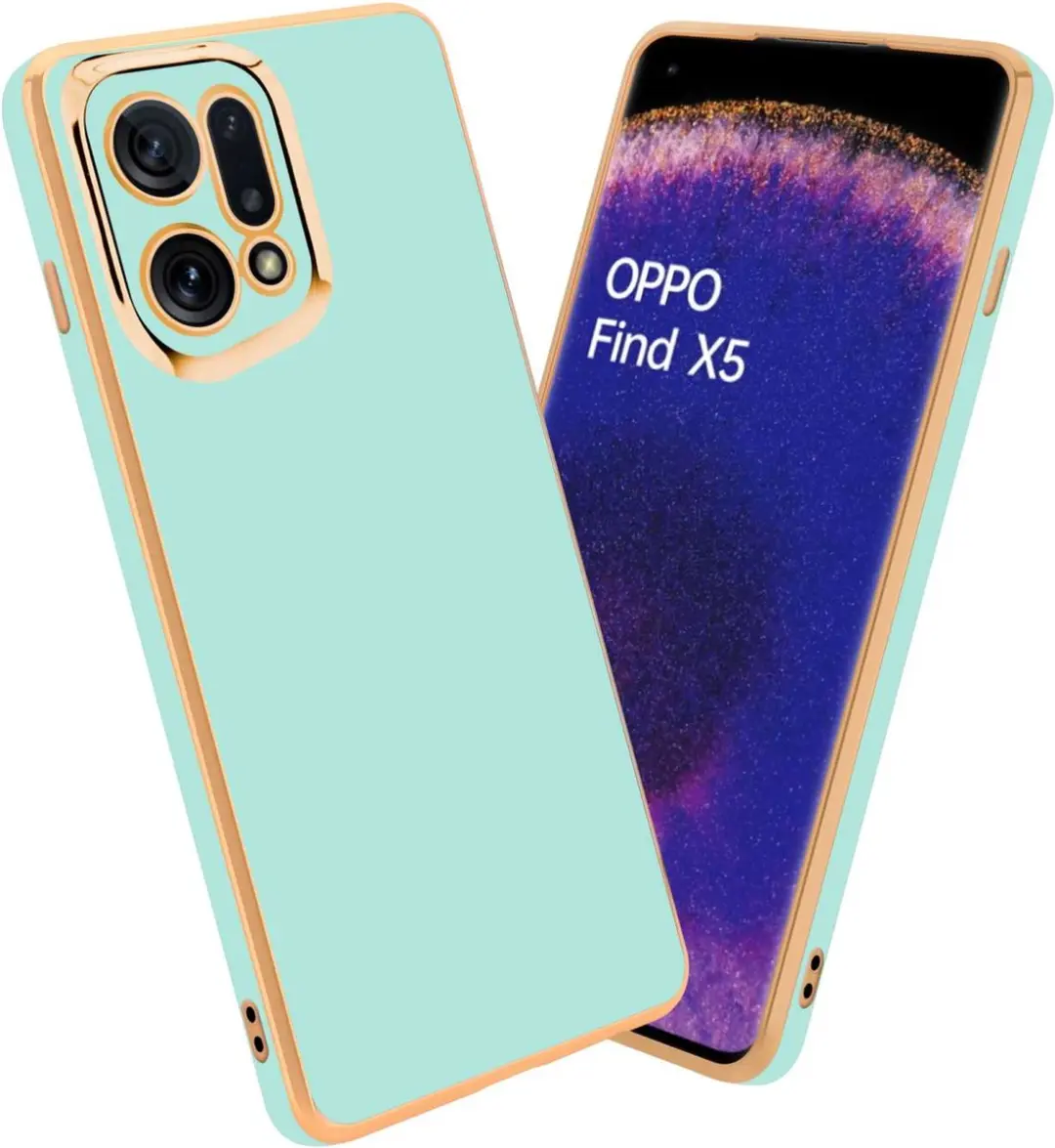 Cadorabo Hoesje geschikt voor Oppo FIND X5 in Glossy Mintgroen