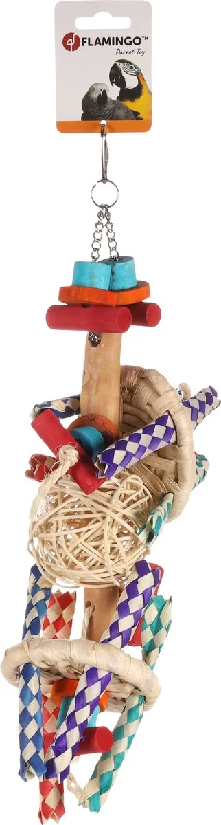 Flamingo Zazoe Papegaaienspeelgoed 40cm - Meerkleurig