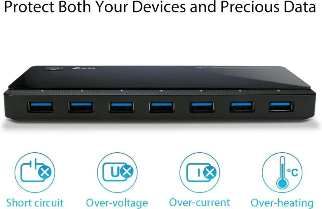TP-Link UH720 7-Poort USB 3.0 Hub - Zwart