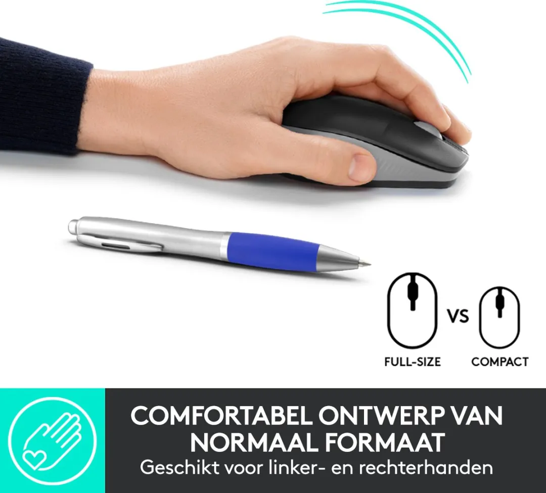 Logitech M190 Muis - Zwart/Grijs