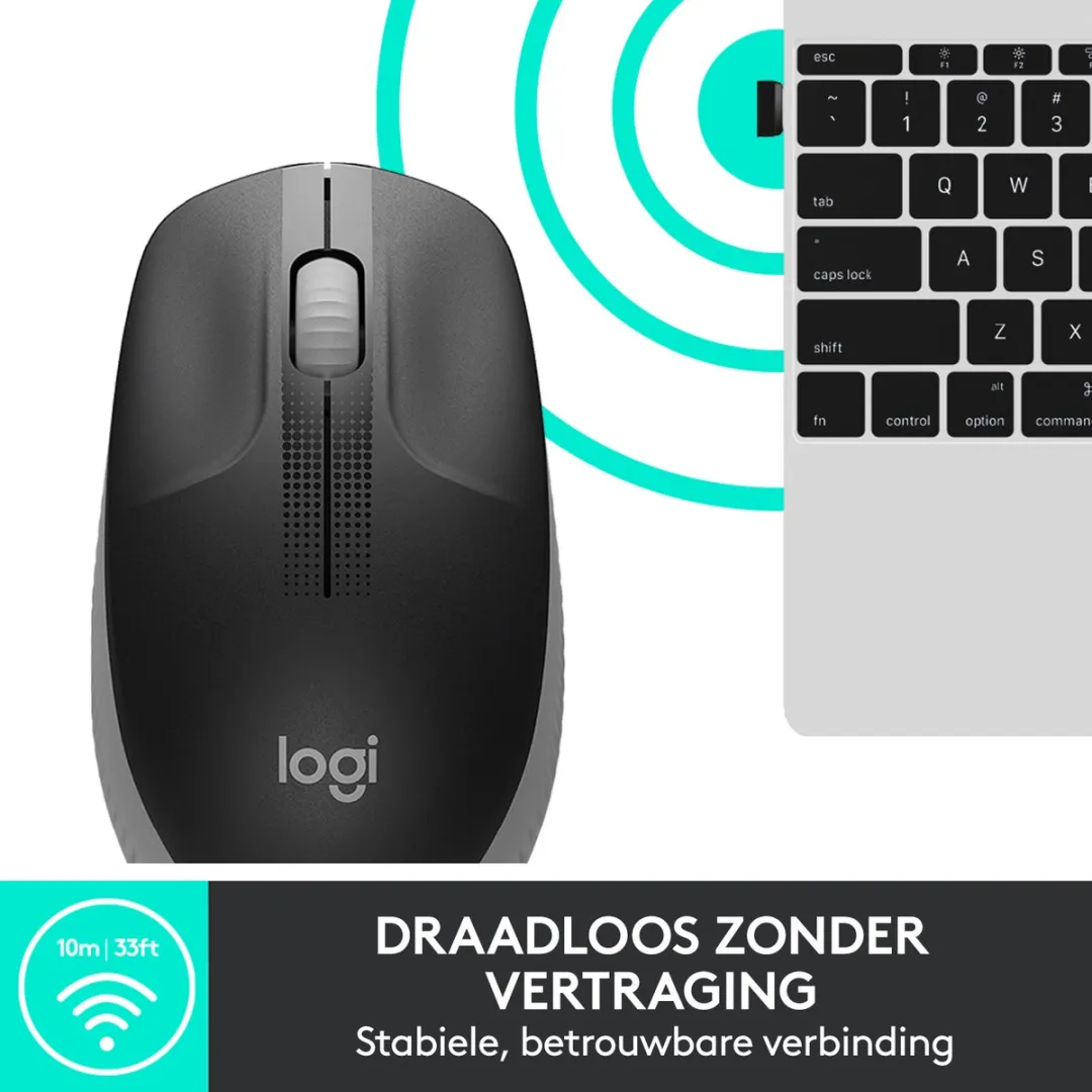 Logitech M190 Muis - Zwart/Grijs