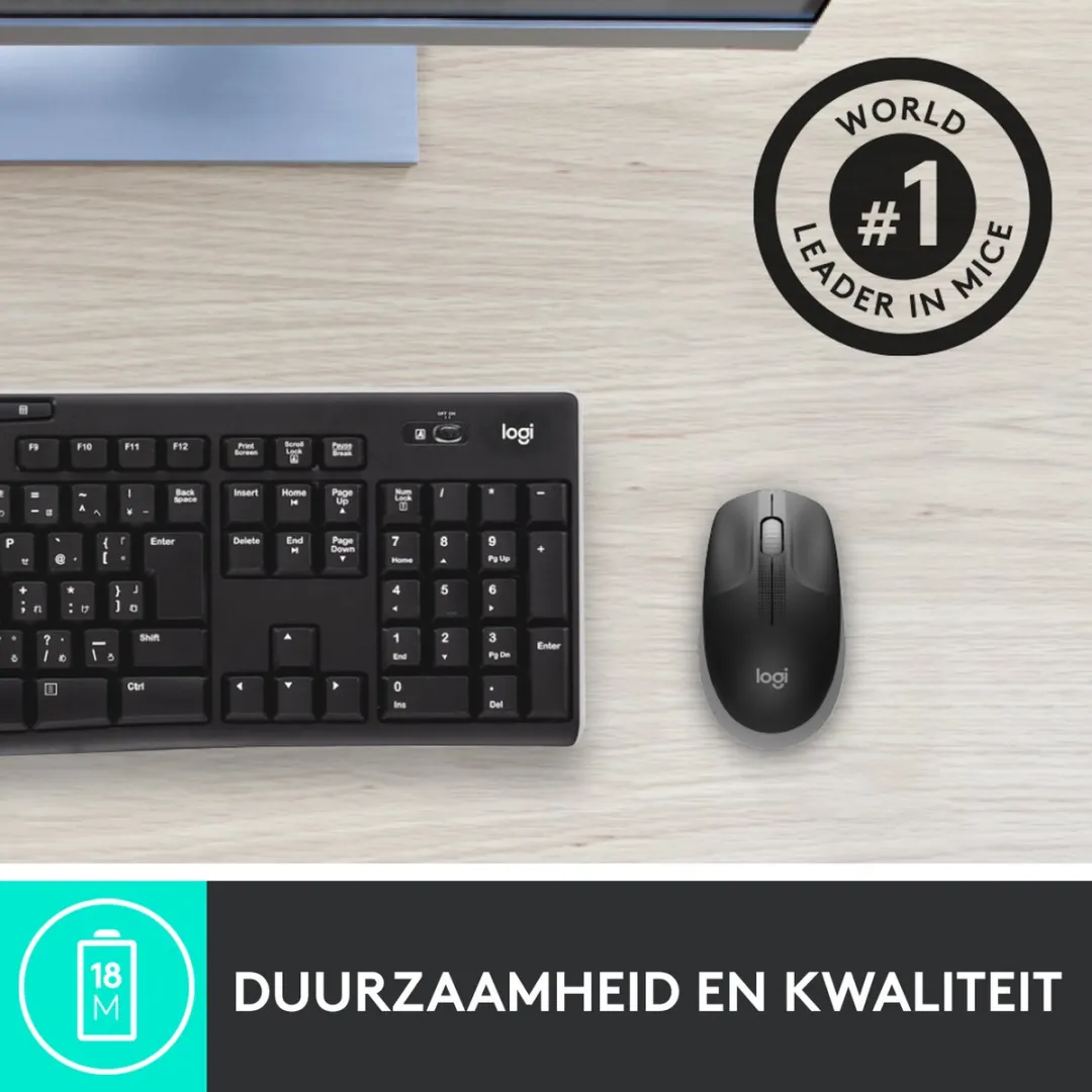 Logitech M190 Muis - Zwart/Grijs