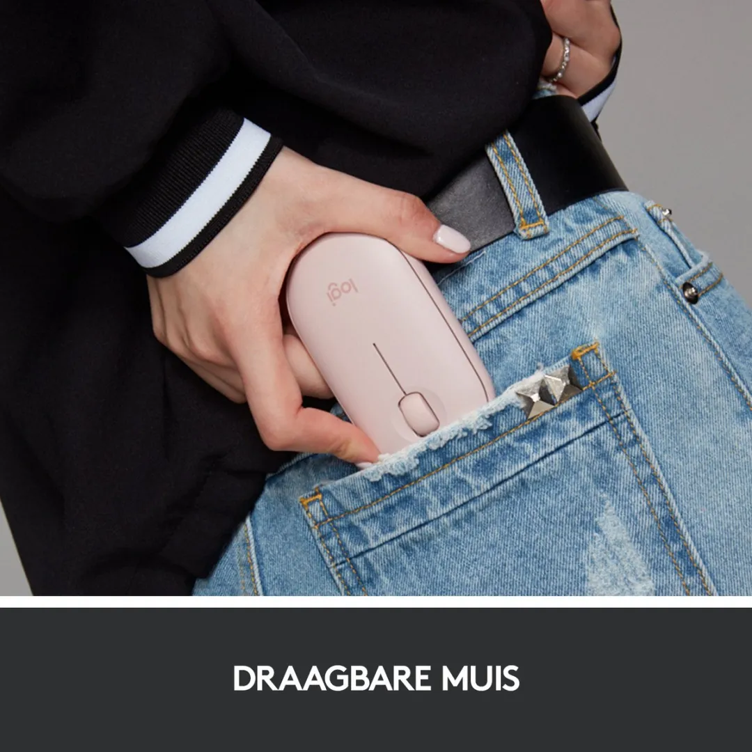 Logitech Pebble M350 Draadloze Muis - Roze