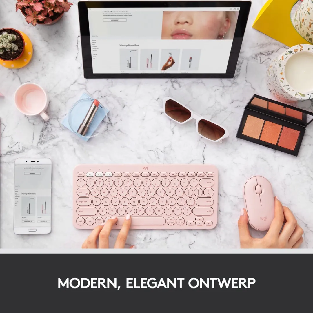 Logitech Pebble M350 Draadloze Muis - Roze