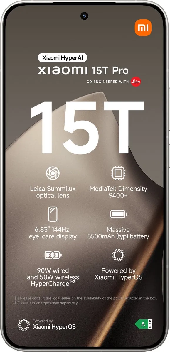 Xiaomi 15T Pro O12U Smartphone - 12GB/512GB - Grijs