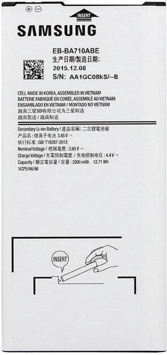Samsung Galaxy A7 2016 Originele Batterij 3300mAh EB-BA710ABE
