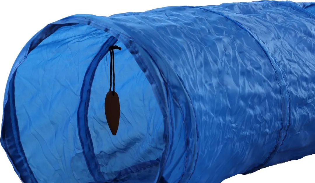 Flamingo Konijnenspeelgoed Tunnel Roadster - Blauw 120x24x24cm