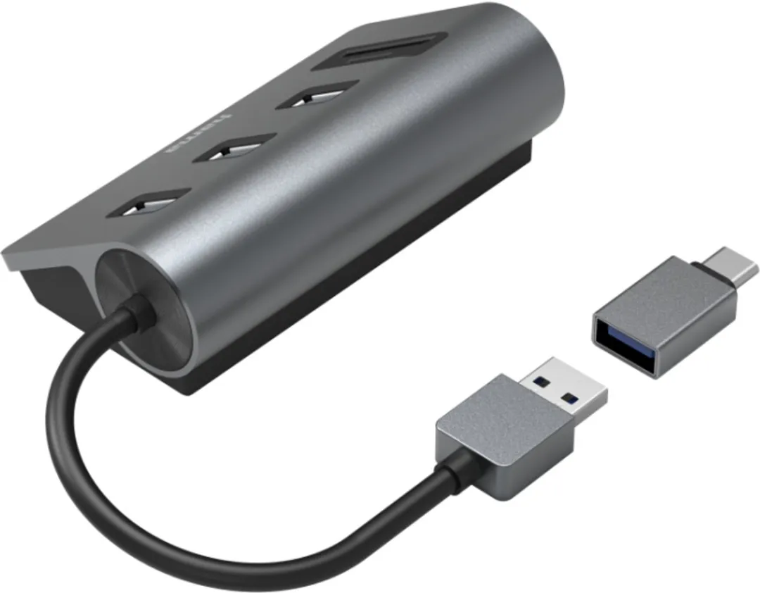Hama USB 3.2 Gen 1 Hub 5 Poorten Grijs - MPN 00200140