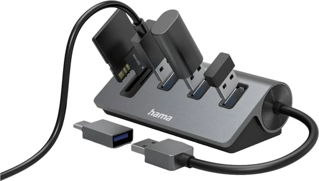 Hama USB 3.2 Gen 1 Hub 5 Poorten Grijs - MPN 00200140