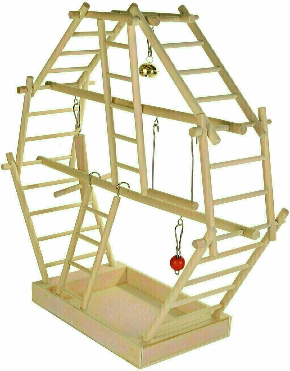 Trixie Vogelspeelgoed Speelplaats Ladder Hout - 44x16x44cm