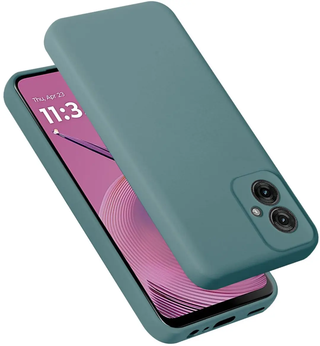 Cadorabo Hoesje geschikt voor Motorola Moto G55 in LIQUID GROEN